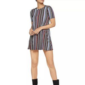 BCBGENERATION Striped A-Line Swing Dress